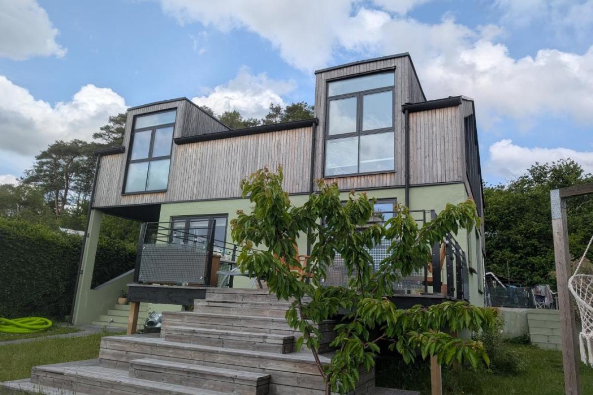 Bæredygtigt råhus klimavenligt hus nybyggeri tilbygning